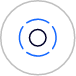 Ícone com um círculo pontilhado